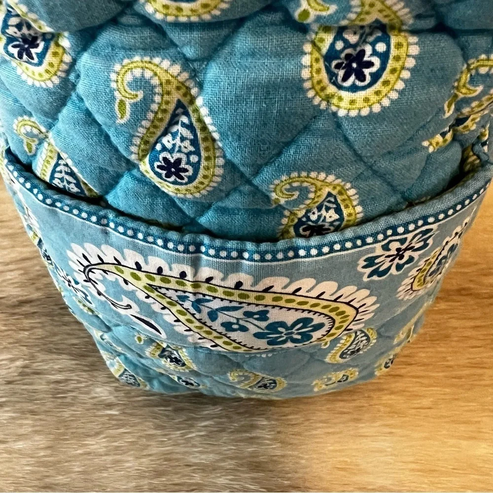 Vintage VERA BRADLEY Bermuda Blue 2005 Baby Bag Green Paisley Changing Pad Y2K